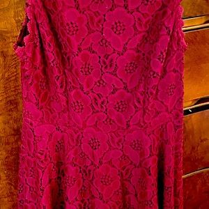 Maroon lace junior dress